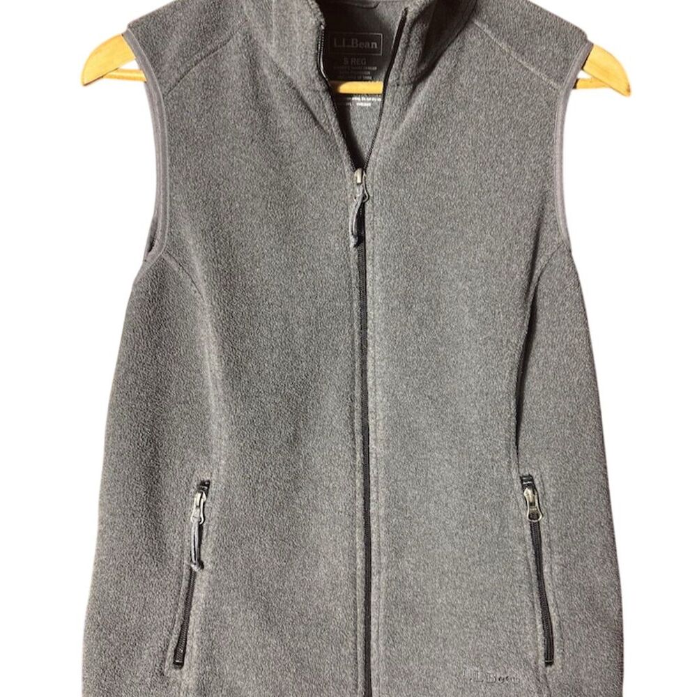L.L.Bean Women's Fleece Vest Size S Charcoal Gray Casual Sleeveless - Picture 4 of 10